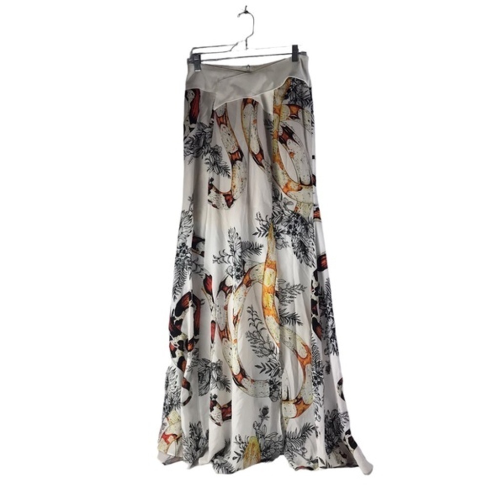 Morena Rosa floral maxi skirt with slit front size medium